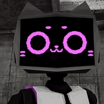 A robot with a cat face.
